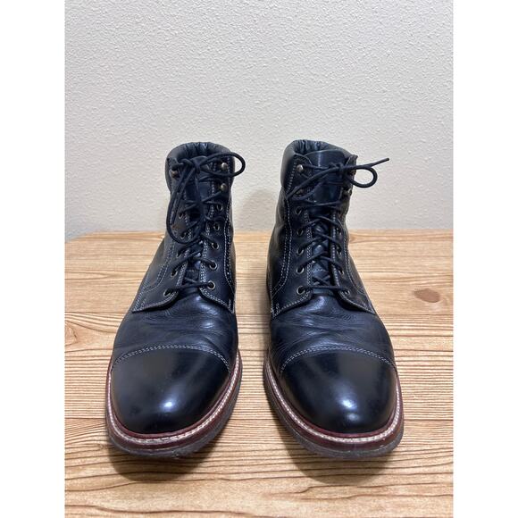 Johnston & Murphy JM 1850 Leather Boots Mens 10.5 Black Cap Toe Lace Up USA main image 6